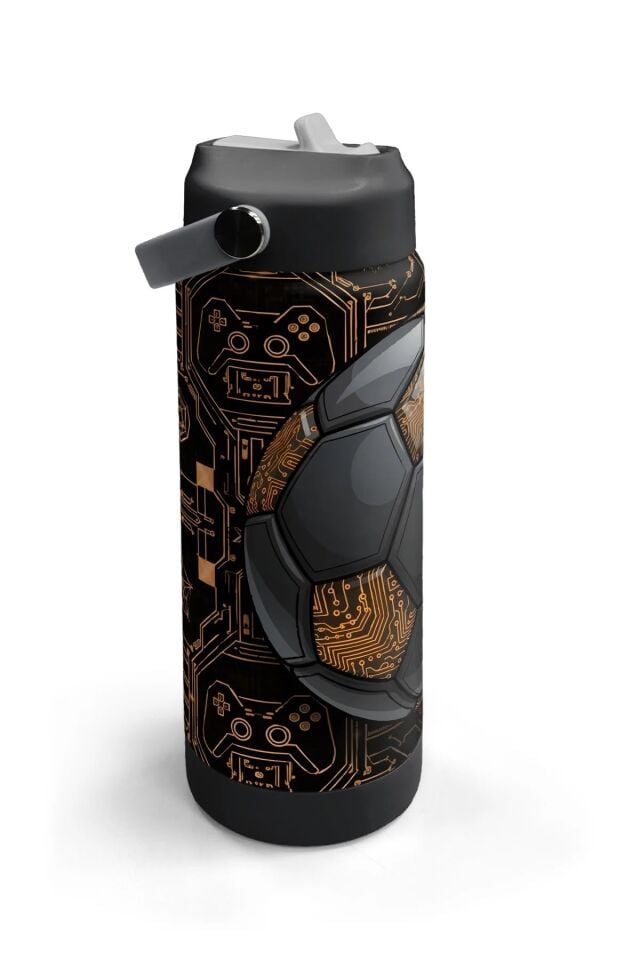 Coral High Futbol Desenli Katlanır Ağızlıklı Çelik Termos 650 ml 38317 Adet