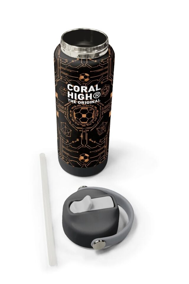 Coral High Futbol Desenli Katlanır Ağızlıklı Çelik Termos 650 ml 38317 Adet