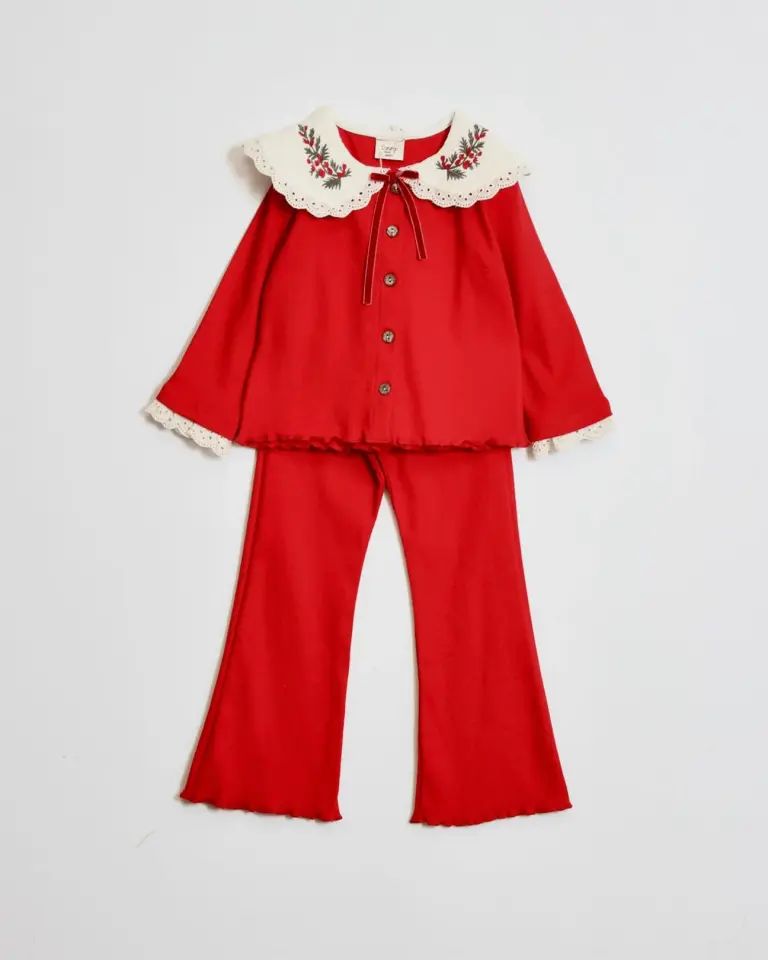Bebe Yakalı Kırmızı Takım 7 YAŞ