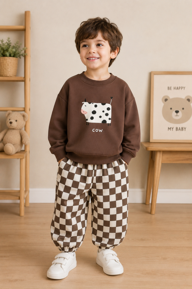 Dama Desenli Unisex Model Takım 7-8 YAŞ