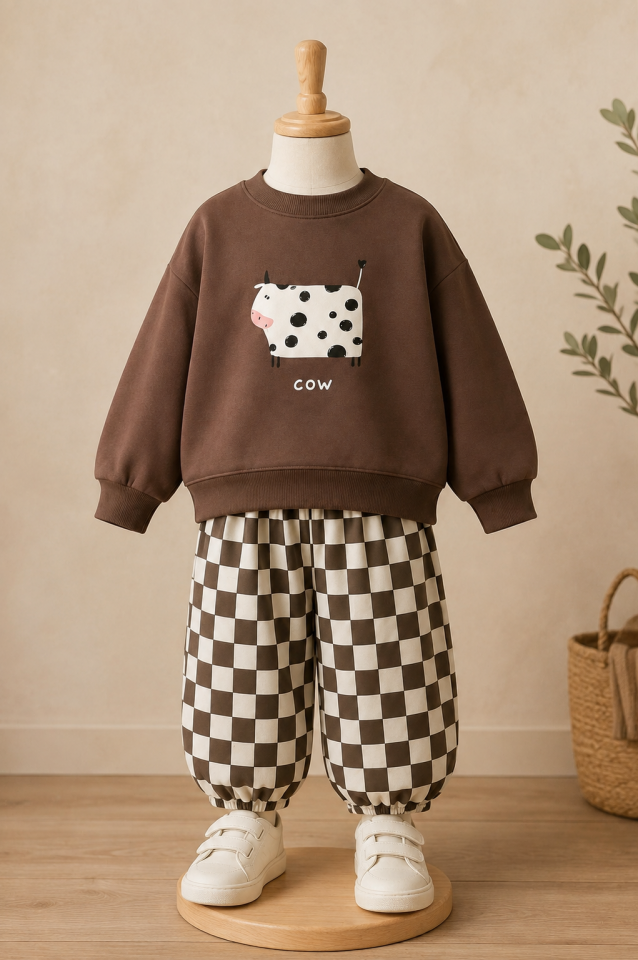 Dama Desenli Unisex Model Takım 7-8 YAŞ