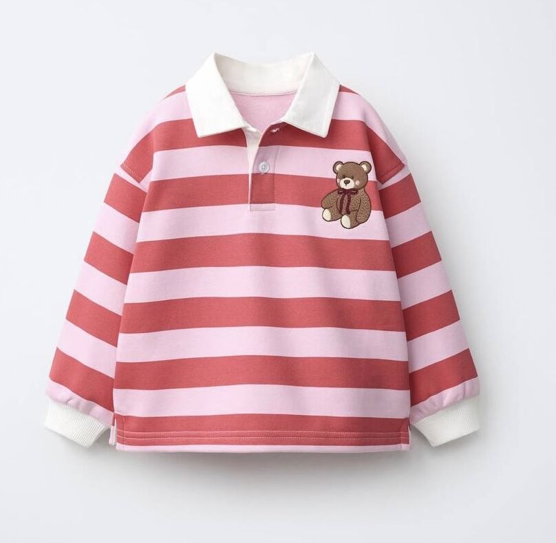 Bear İşlemeli Polo Yaka Sweat 6-7 YAŞ