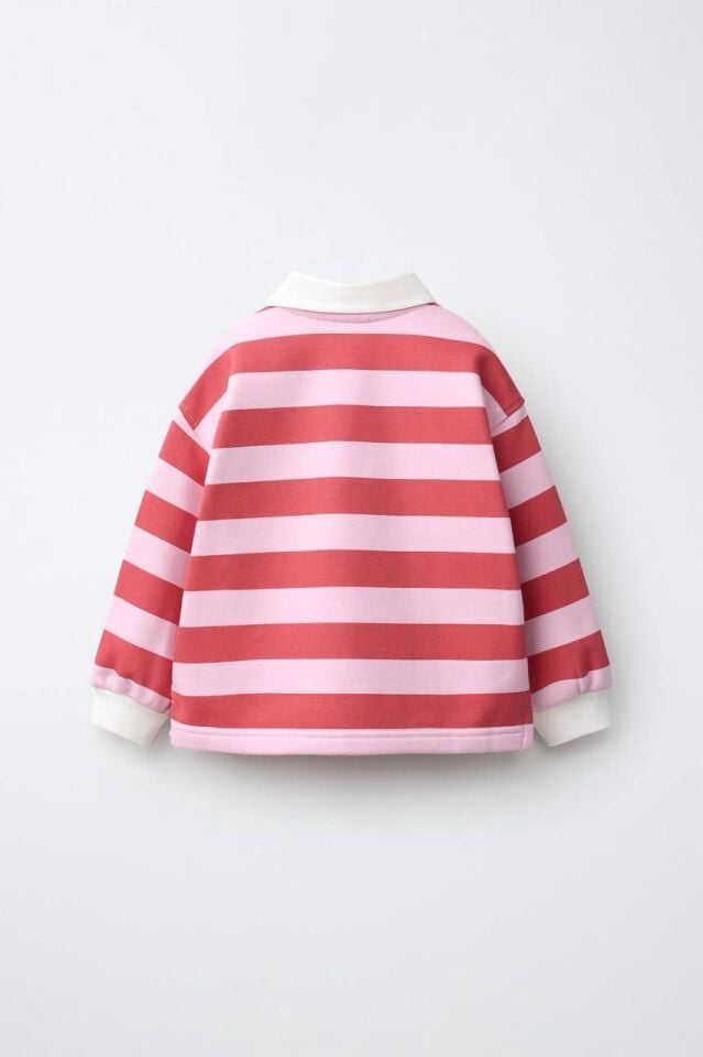 Bear İşlemeli Polo Yaka Sweat 5-6 YAŞ