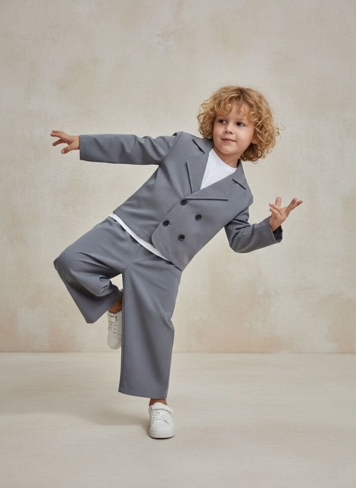 3'lü Viskon Ceket Takım 7-8 YAŞ