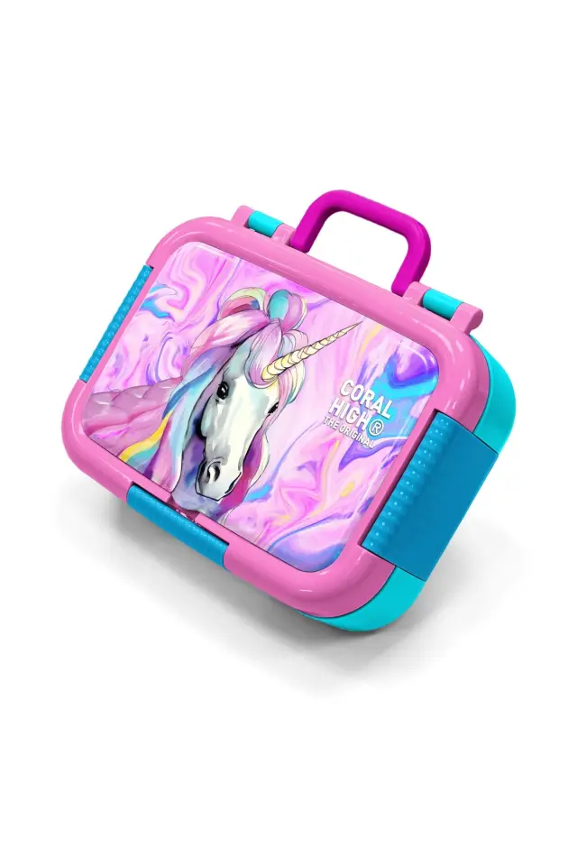 Coral High Kids Pembe Unicorn Desenli Paslanmaz Çelik Beslenme Kabı 39168 Adet