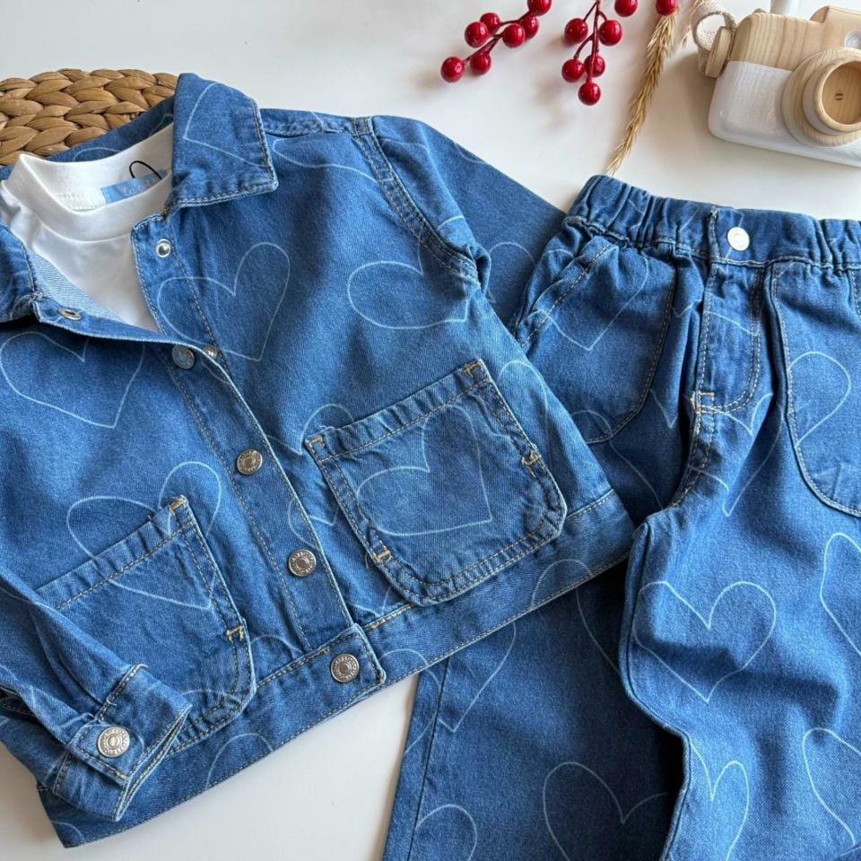 Kalp Desenli İkili Takım 5-6 YAŞ