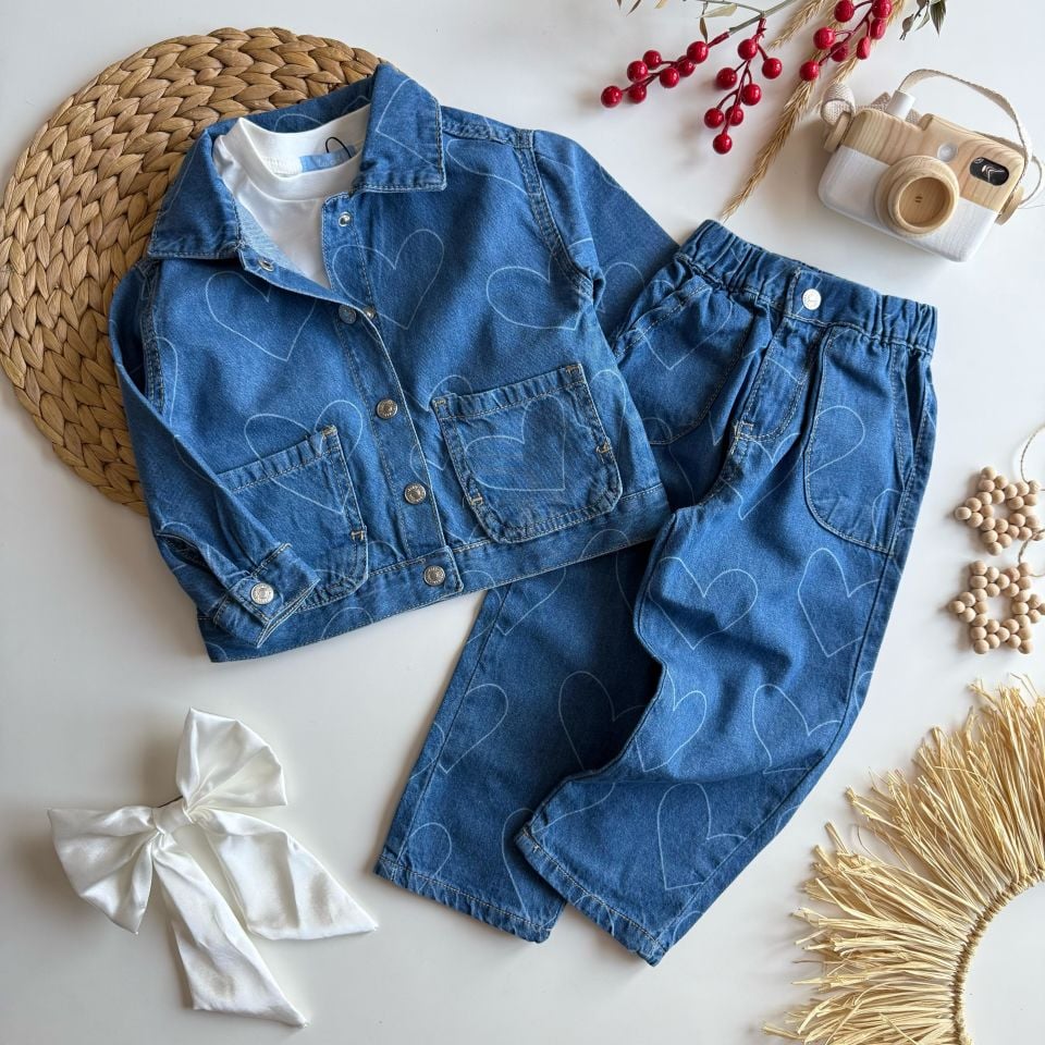 Kalp Desenli İkili Takım 5-6 YAŞ