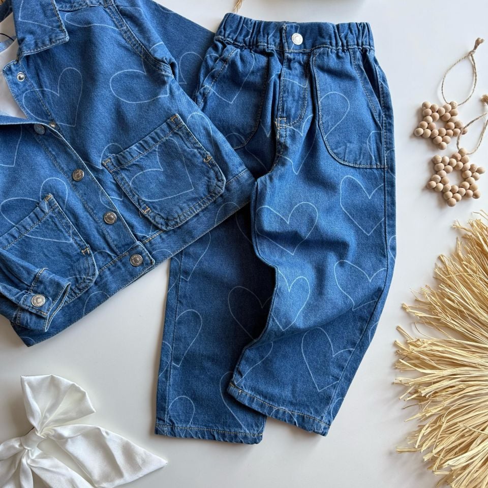 Kalp Desenli İkili Takım 5-6 YAŞ