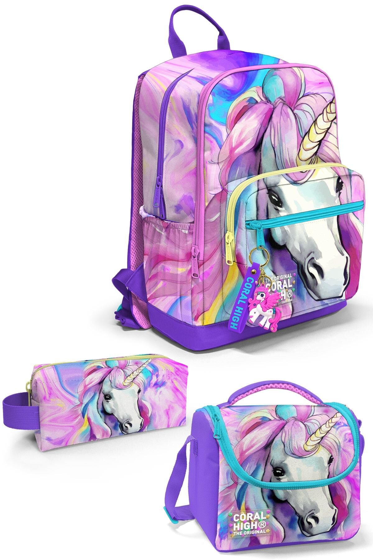Coral High Unicorn Desenli 3’lü Okul Çanta Seti SET0123634 Adet