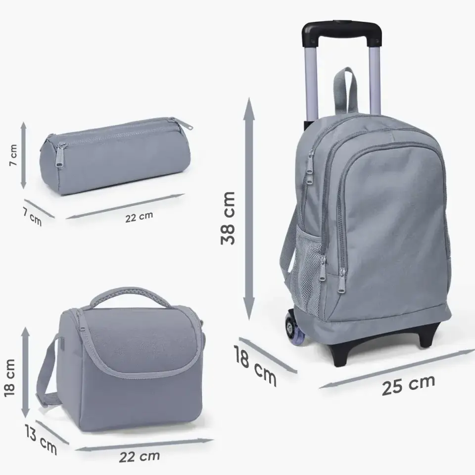 Coral High Kids Renkli Blok Desenli 3’lü Okul Çanta Seti SET0123975 Adet